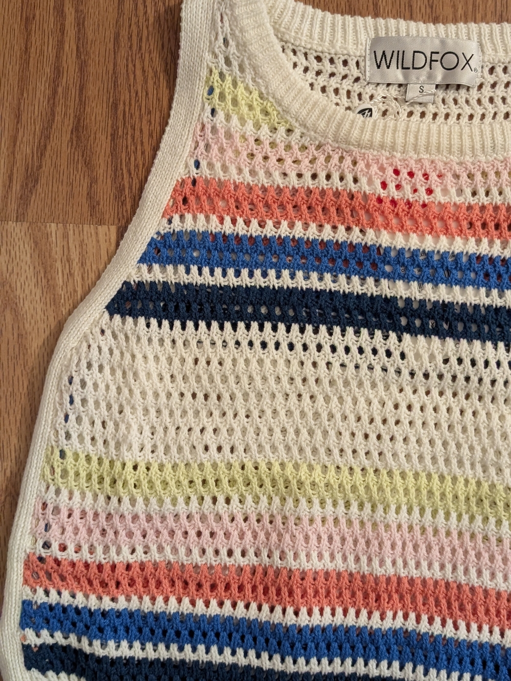 Wildfox Francie Sweater Tank in a multi-colored Nassau Stripe colorway Size Smal - Picture 5 of 15